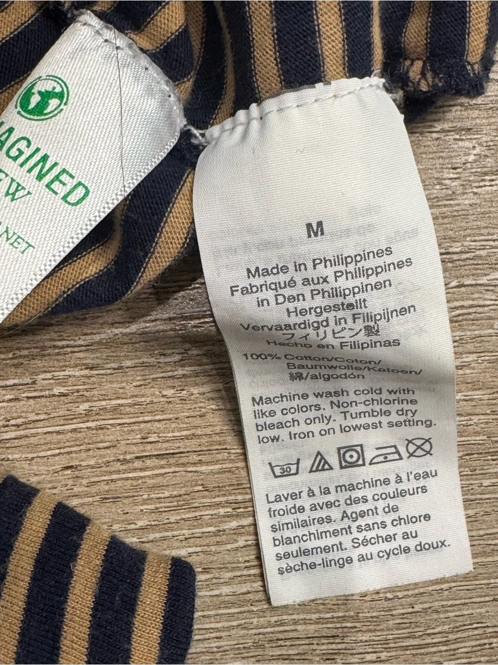J. Crew Navy and Tan Striped Turtleneck Long Sleeve Top 0936